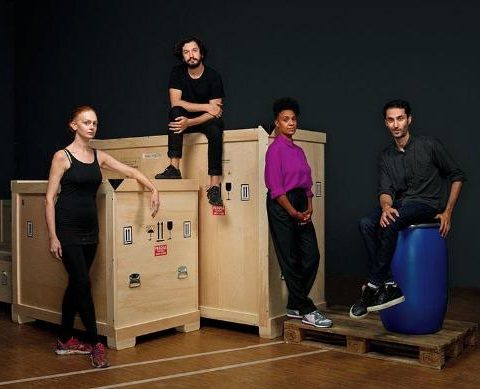 The Nominees Marcel Duchamp Prize 2020 (from the left to the right) Alice Anderson, Enrique Ramirez, Kapwani Kiwanga, Hicham Berrada © Manuel Braun