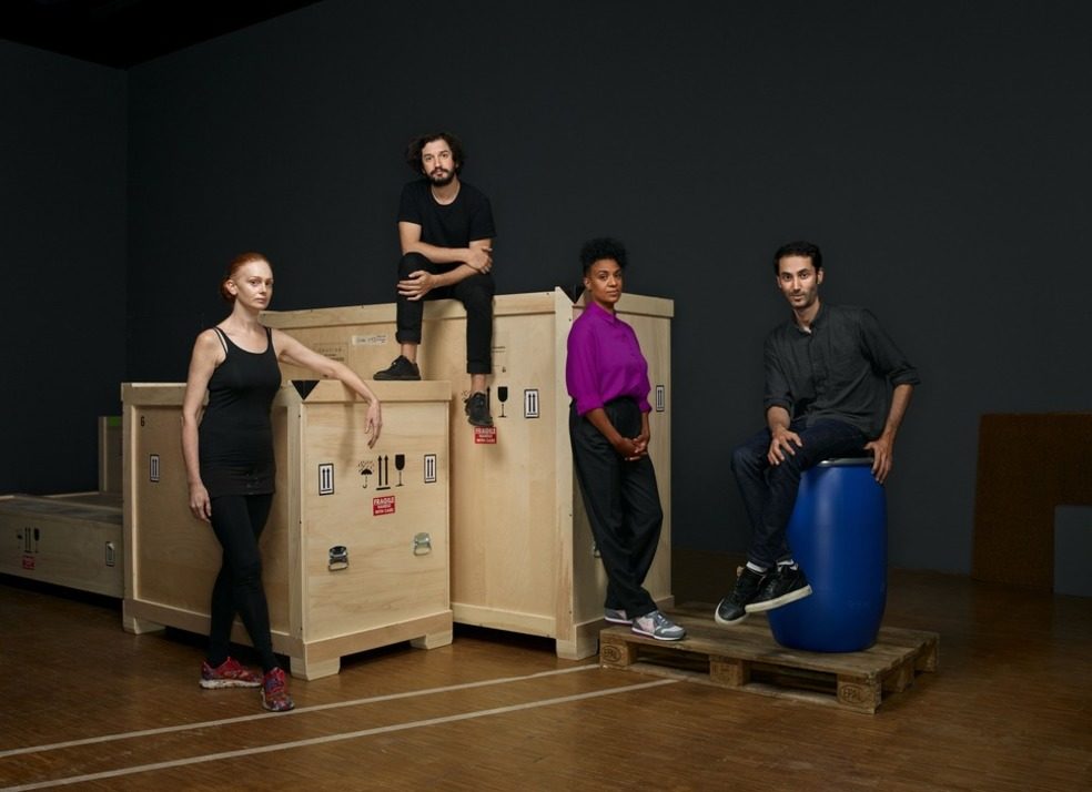Les nommés du Prix Marcel Duchamp 2020 - de gauche à droite - Alice Anderson, Enrique Ramirez, Kapwani Kiwanga et Hicham Berrada ©Manuel Braun