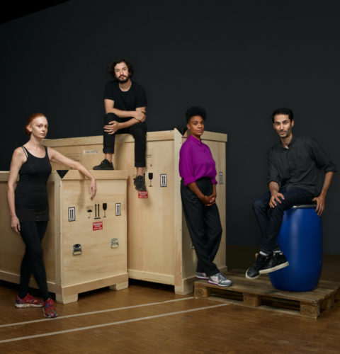 Les nommés Prix Marcel Duchamp 2020 (de gauche à droite) Alice Anderson, Enrique Ramirez, Kapwani Kiwanga et Hicham Berrada © Manuel Braun HD