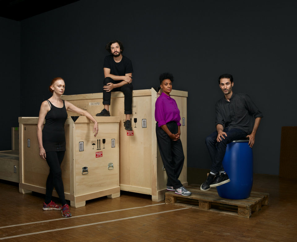 Les nommés Prix Marcel Duchamp 2020 (de gauche à droite) Alice Anderson, Enrique Ramirez, Kapwani Kiwanga et Hicham Berrada © Manuel Braun HD