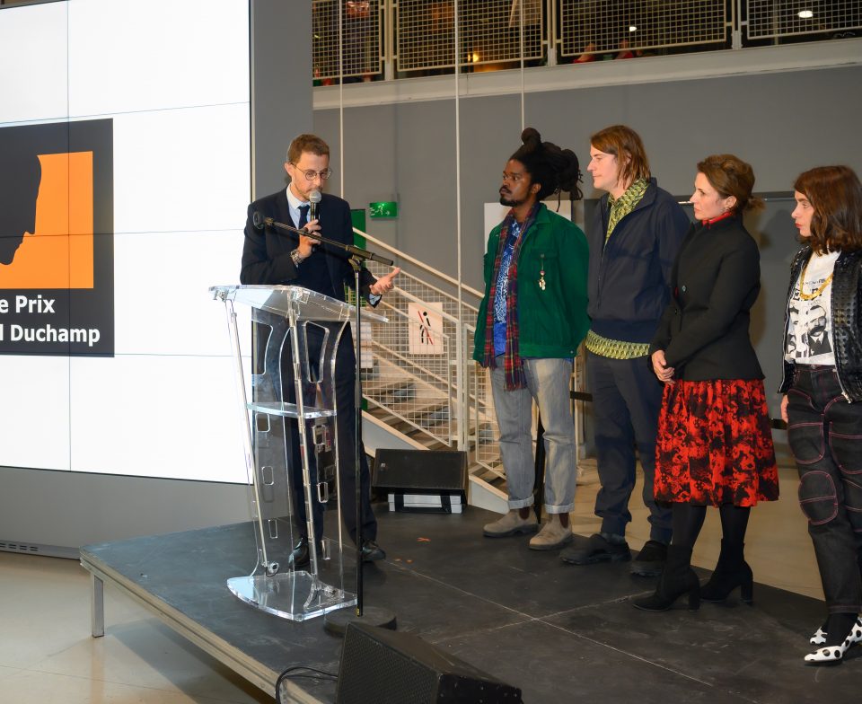 Cérémonie de remise du Prix Marcel Duchamp 2021 au Centre Georges Pompidou le 18 octobre 2021.© Luc Castel