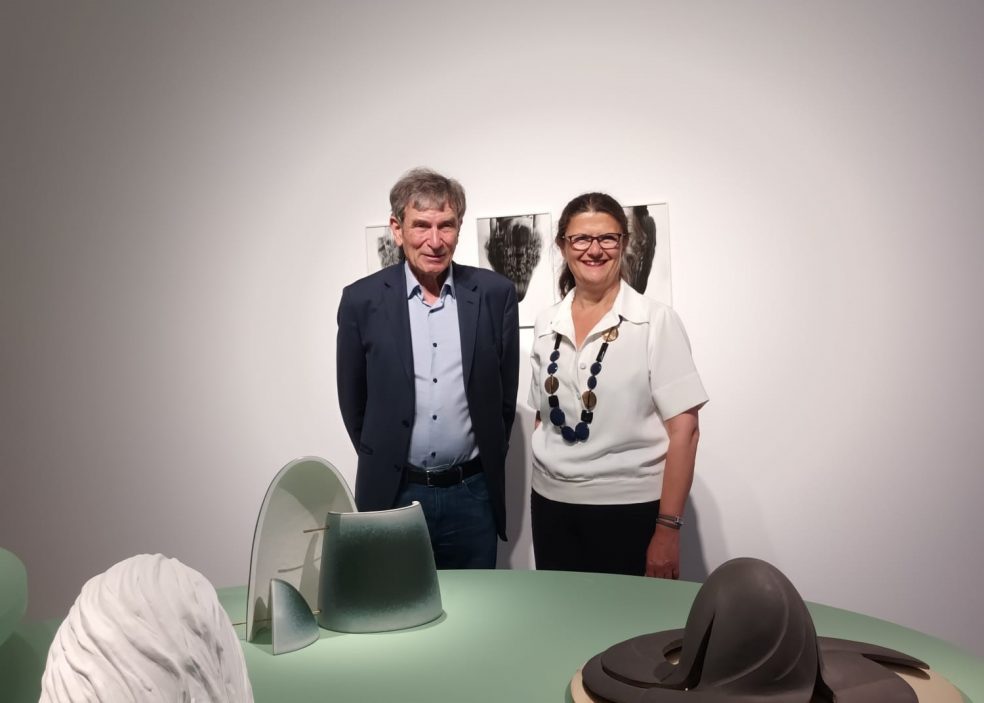 Claude Bonnin and Irène Basilis at the opening of Katinka Bock's 