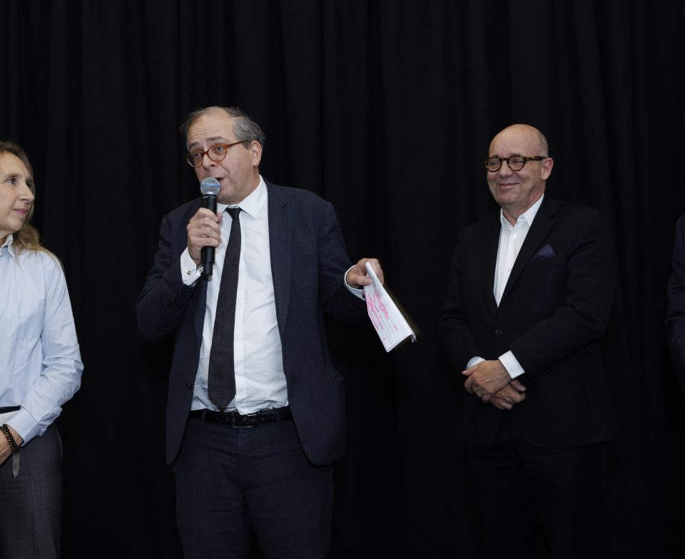 Carine Rolland, adjointe à la Maire de Paris; Laurent Lebon, Président du Centre Pompidou; Fabrice Hergott, Directeur du Musée d'Art Moderne de Paris © Luc Castel 